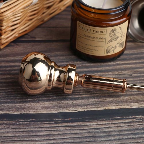Creative Gold & Silver Bell Gourd Shaped Candle Snuffer Metal Wick with Long Handle Elegant Candle Accessories Tool
