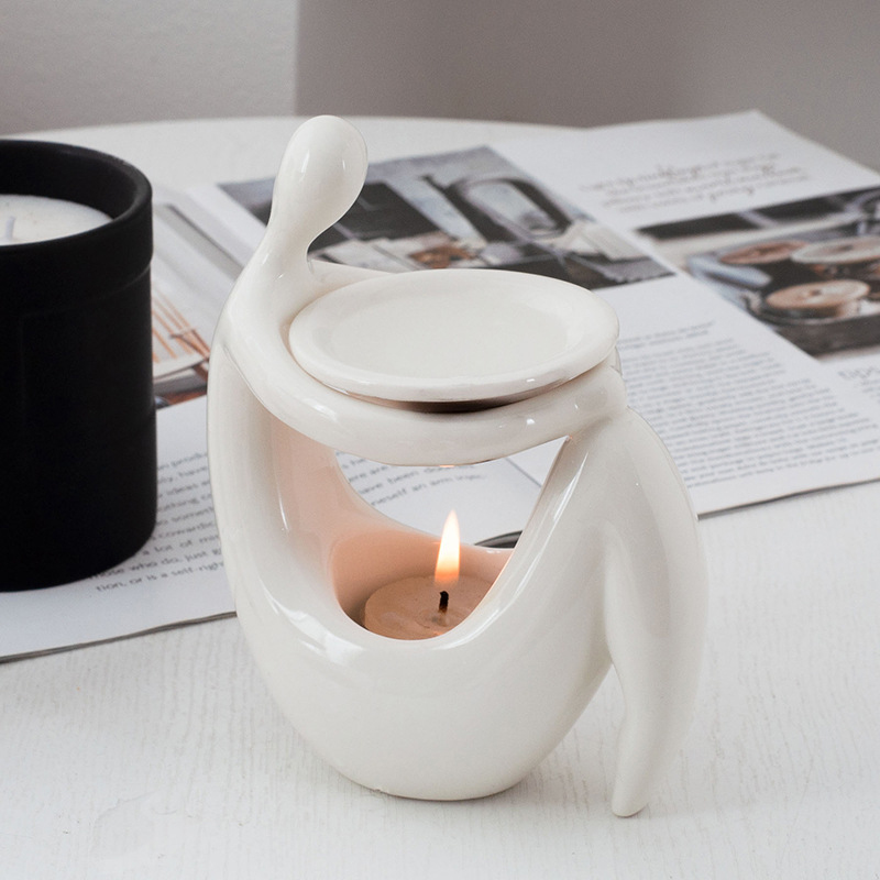 Creative Body Shaped Aroma Candle Warmer Scented Wax Diffuser Ceramic Essential Oil Burner Tea Light Candle Warmer 