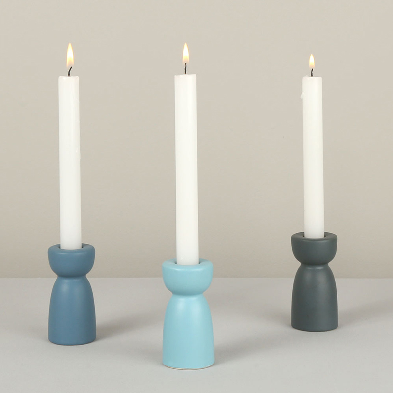 Modern Candlelight Dinner Home Decor Multi-Color Tapered Candle Stand Ceramic Taper Candle Holder Candlestick Holders 