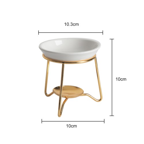 European Metal Fragrance Warmer Aromatherapy Essential Oil Burner Diffuser Wax Melt Oil Burner Wholesale for Spa Yoga