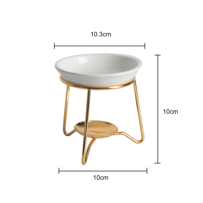 European Metal Fragrance Warmer Aromatherapy Essential Oil Burner Diffuser Wax Melt Oil Burner Wholesale for Spa Yoga 
