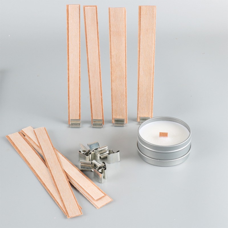 Natural Soy & Coconut Wax Candle with Smokeless Wood Wicks Monolayer Double Layered for Fragrance Candle Making 