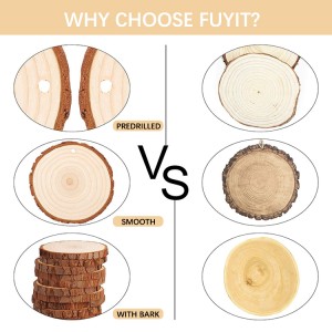Wholesale Home Decoration Cheap Heat Resistant Pine Natural Wood Round Coffee Cup Coasters 