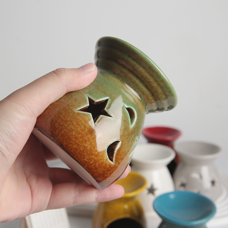 Mini Tealight Wax Warmer Ceramic Candle Essential Oil Burner Tealight Fragrance Warmer Aromatherapy Diffuser for Home Bedroom 
