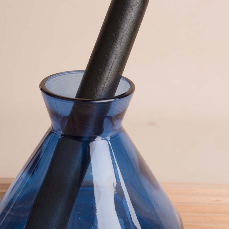 Creative Blue Black 200ml Matte Surface Empty Clear Glass Aromatherapy Diffuser Bottles Fragrance Jars Scent Container 